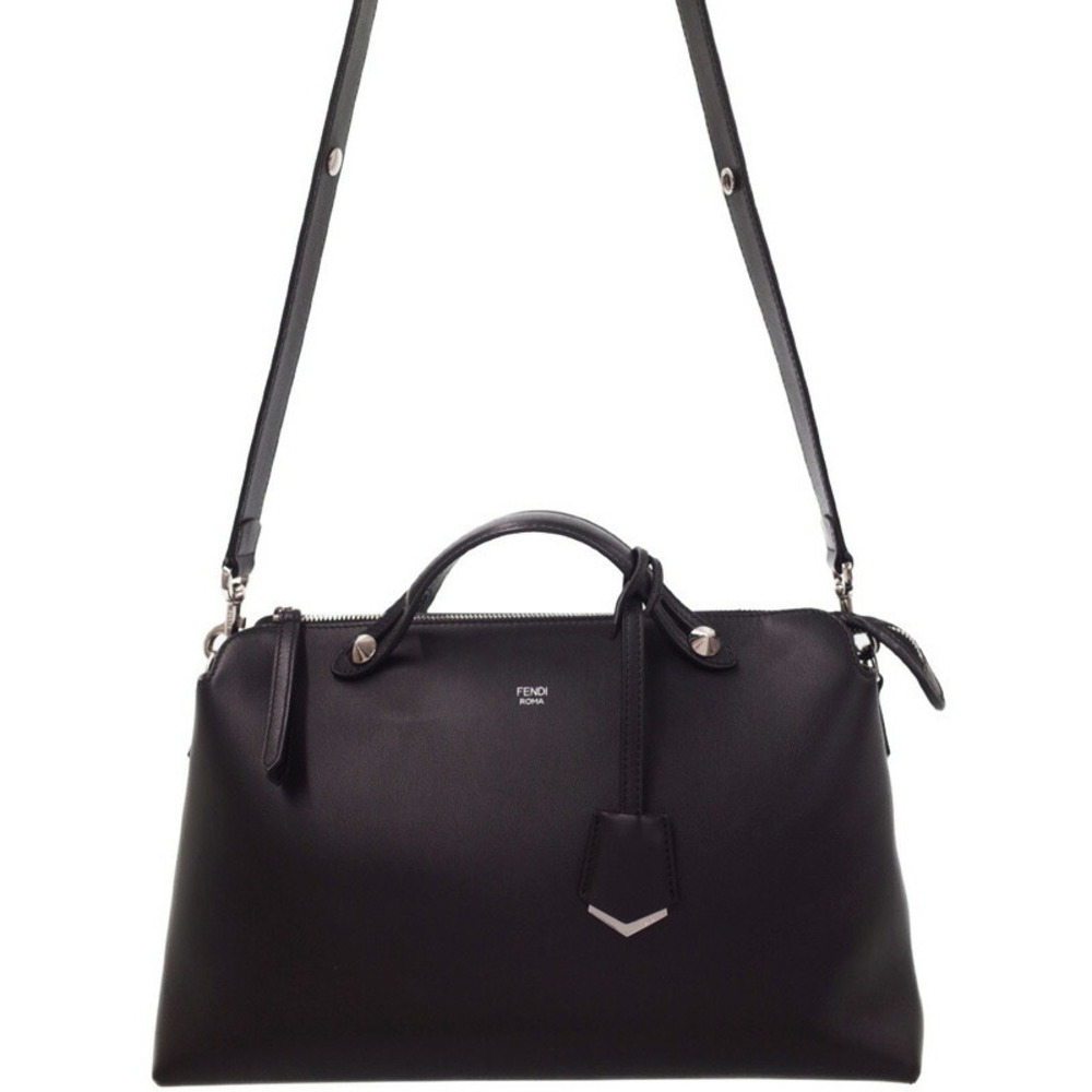 Fendi By The Way Bag Leather Shoulder Bag Black